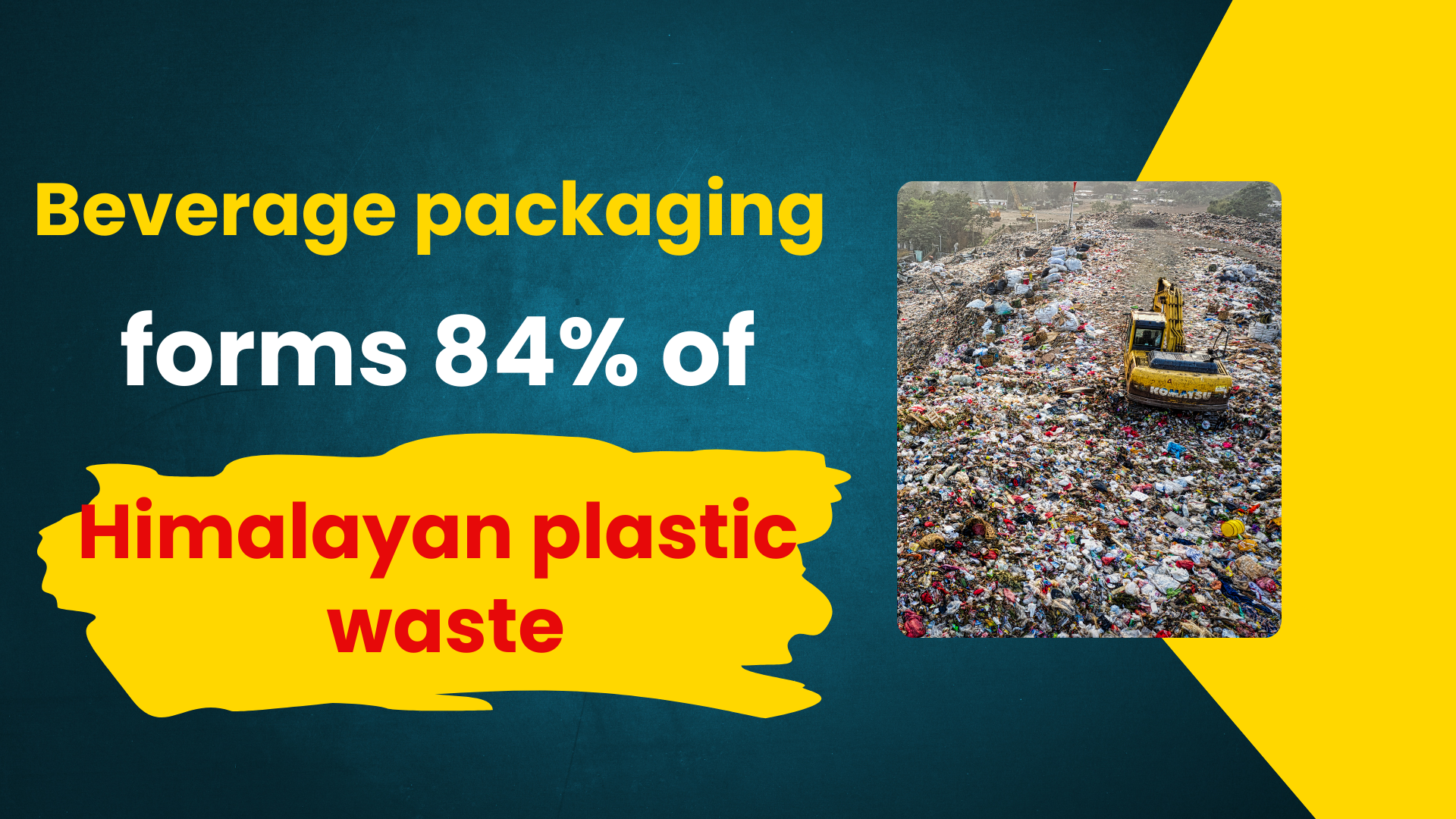 84% of plastic waste in the Himalaya comes from Food & Beverage Packaging