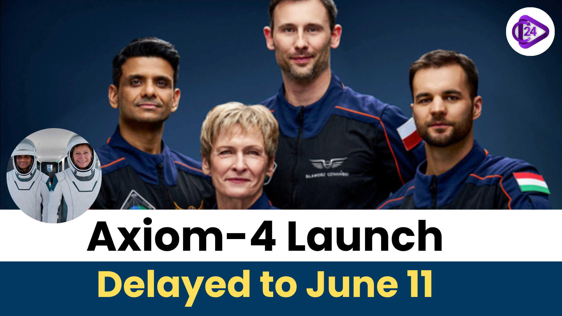 Axiom-4 Mission Launch Postponed to June 11 Due to Weather Conditions