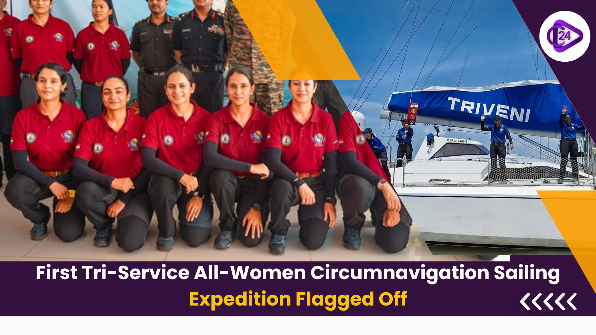 First Tri-Service All-Women Circumnavigation Sailing Expedition Flagged Off