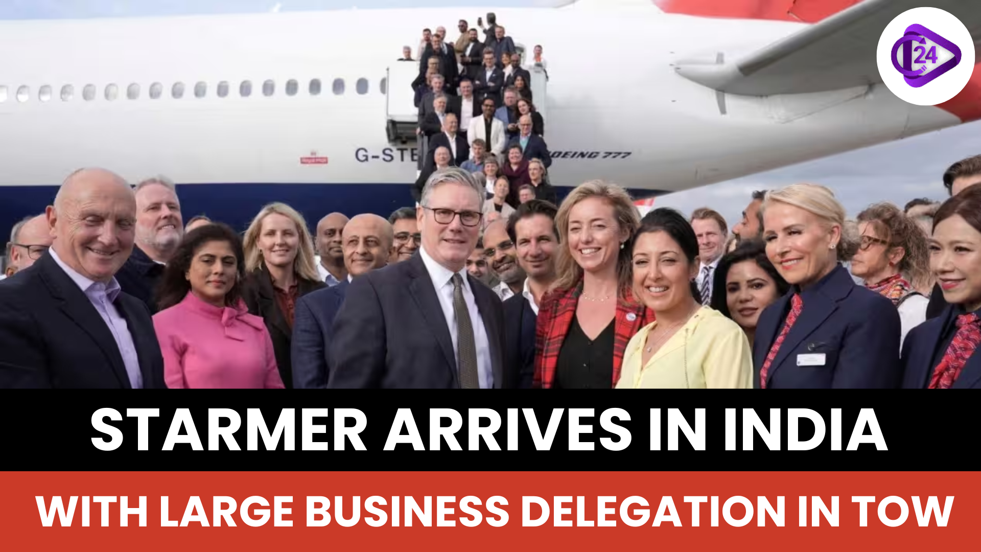 Starmer arrives in India with a large business delegation in tow