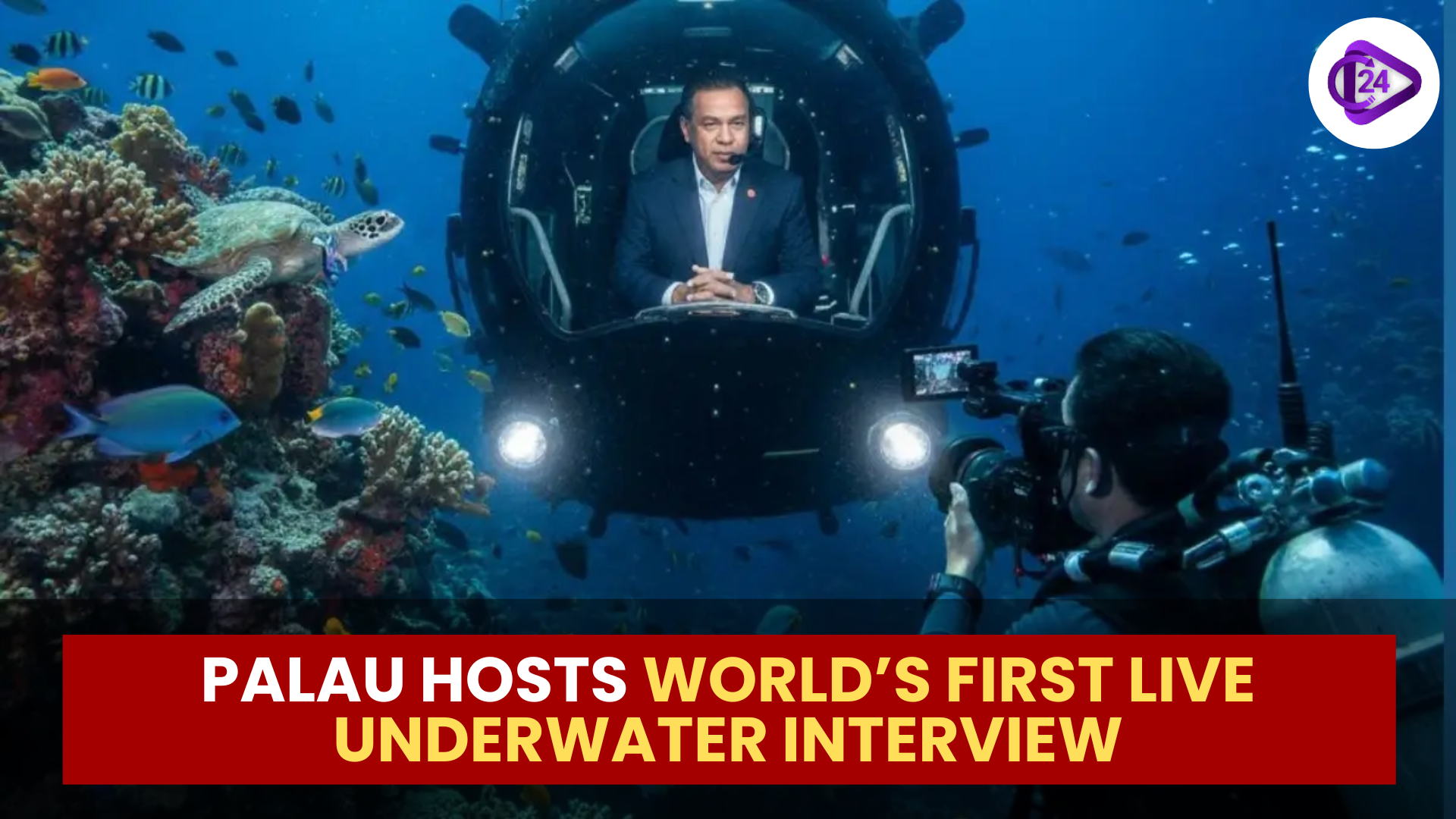 Palau Hosts World’s First Live Underwater Interview: A Historic Event