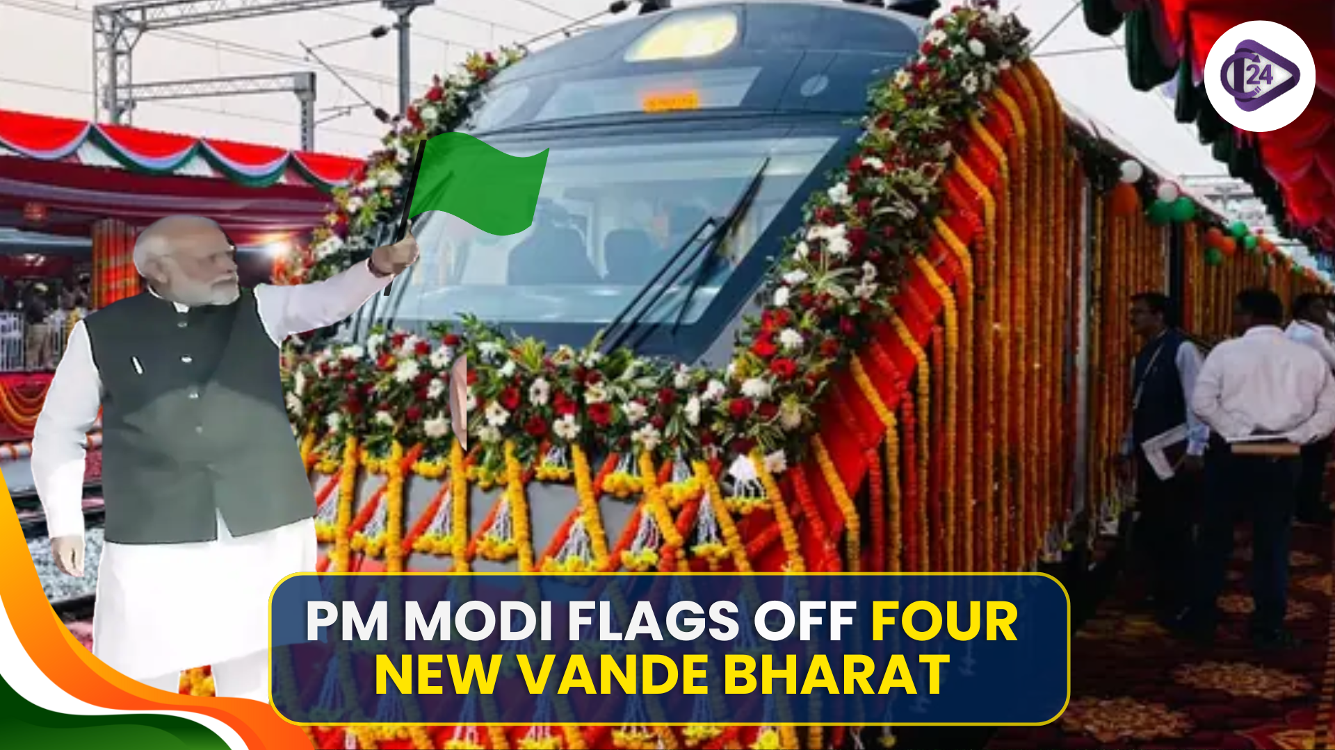 PM Modi Flags Off Four New Vande Bharat Trains, Boosting India’s Rail Connectivity