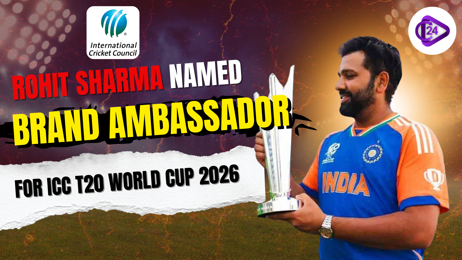 Rohit Sharma Appointed Brand Ambassador for ICC T20 World Cup 2026