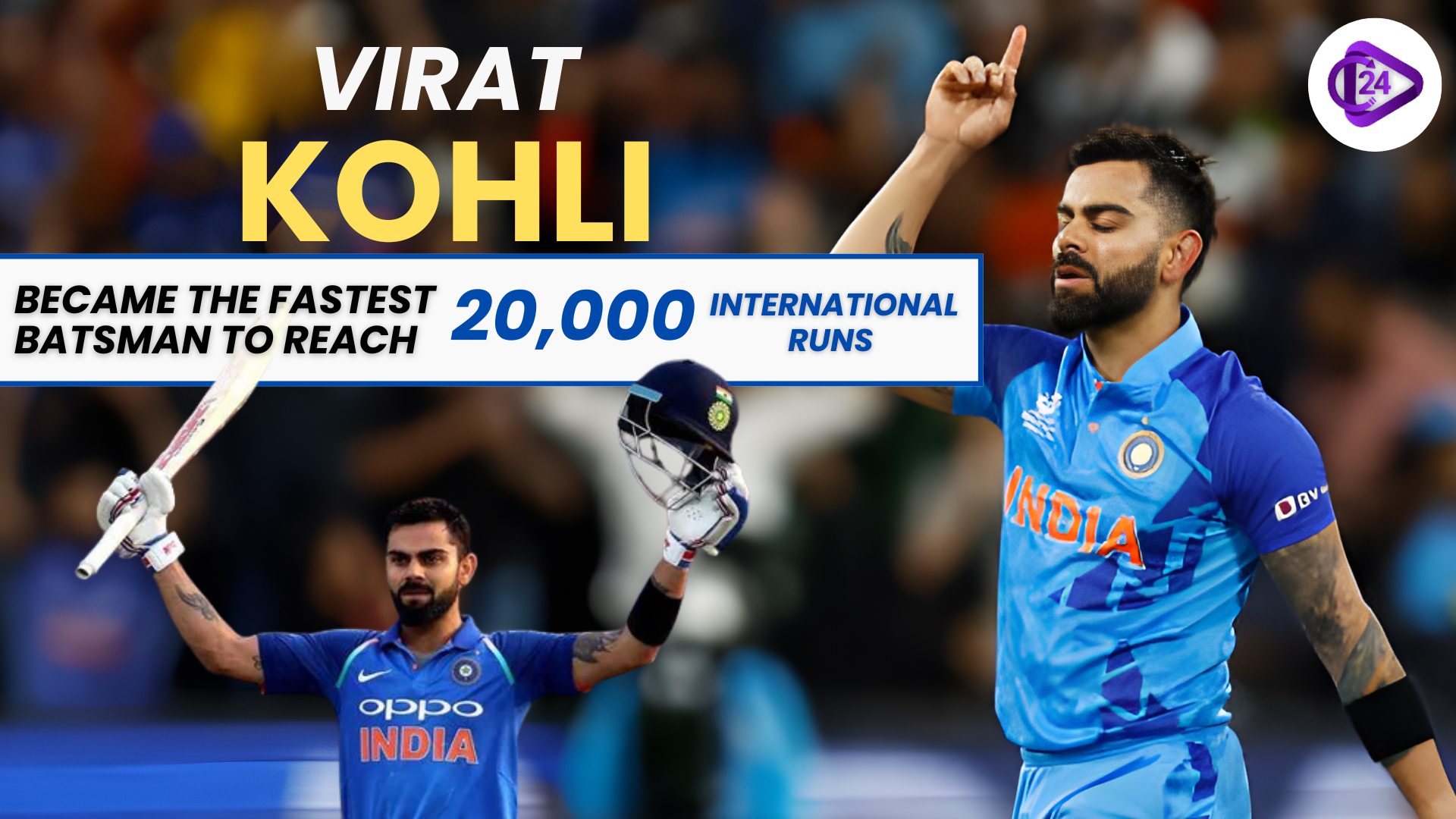 Virat Kohli became the Fastest Batsman to Reach 20,000 International Runs
