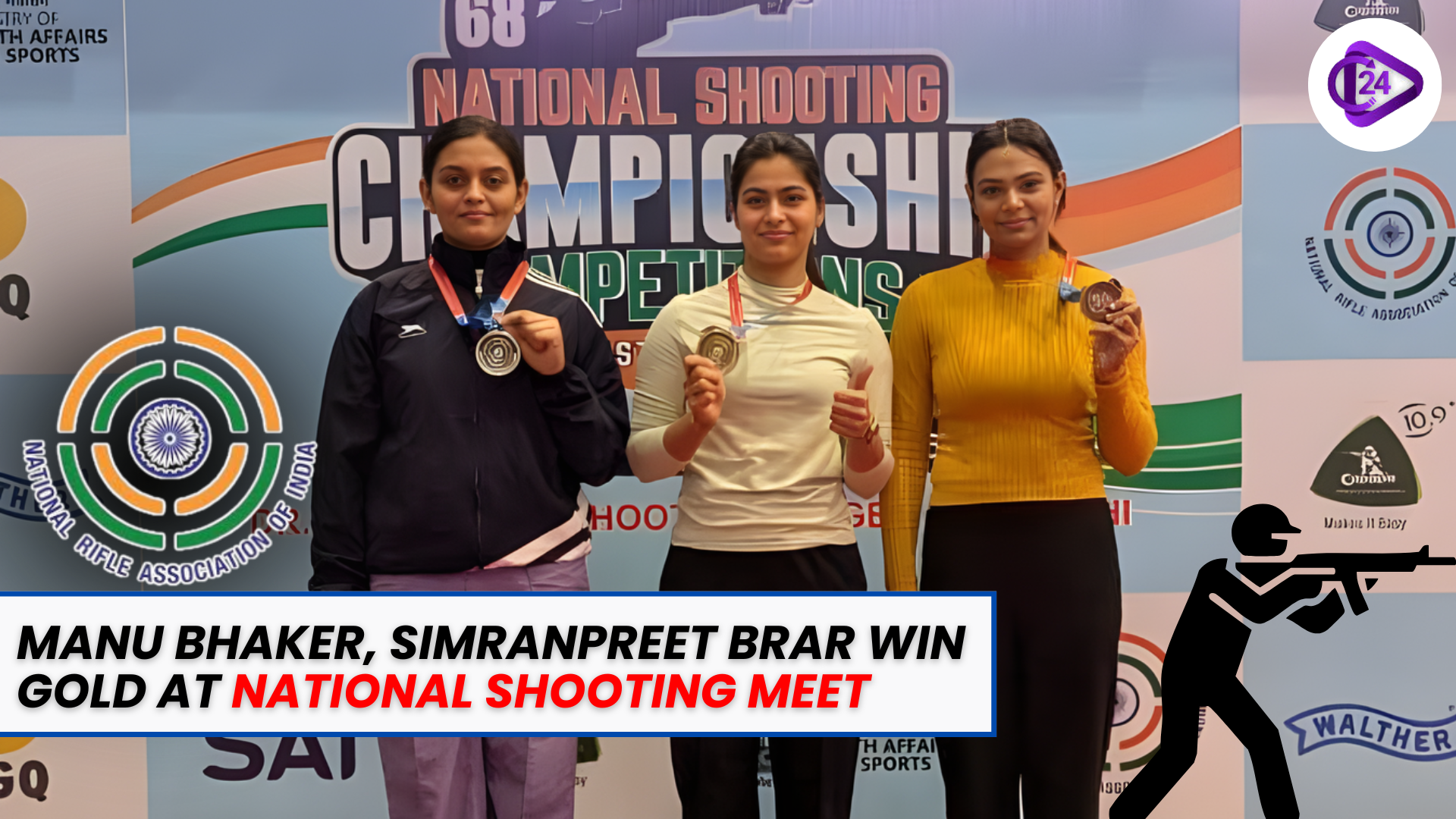 Manu Bhaker and Simranpreet Brar Win Gold at National Shooting Meet