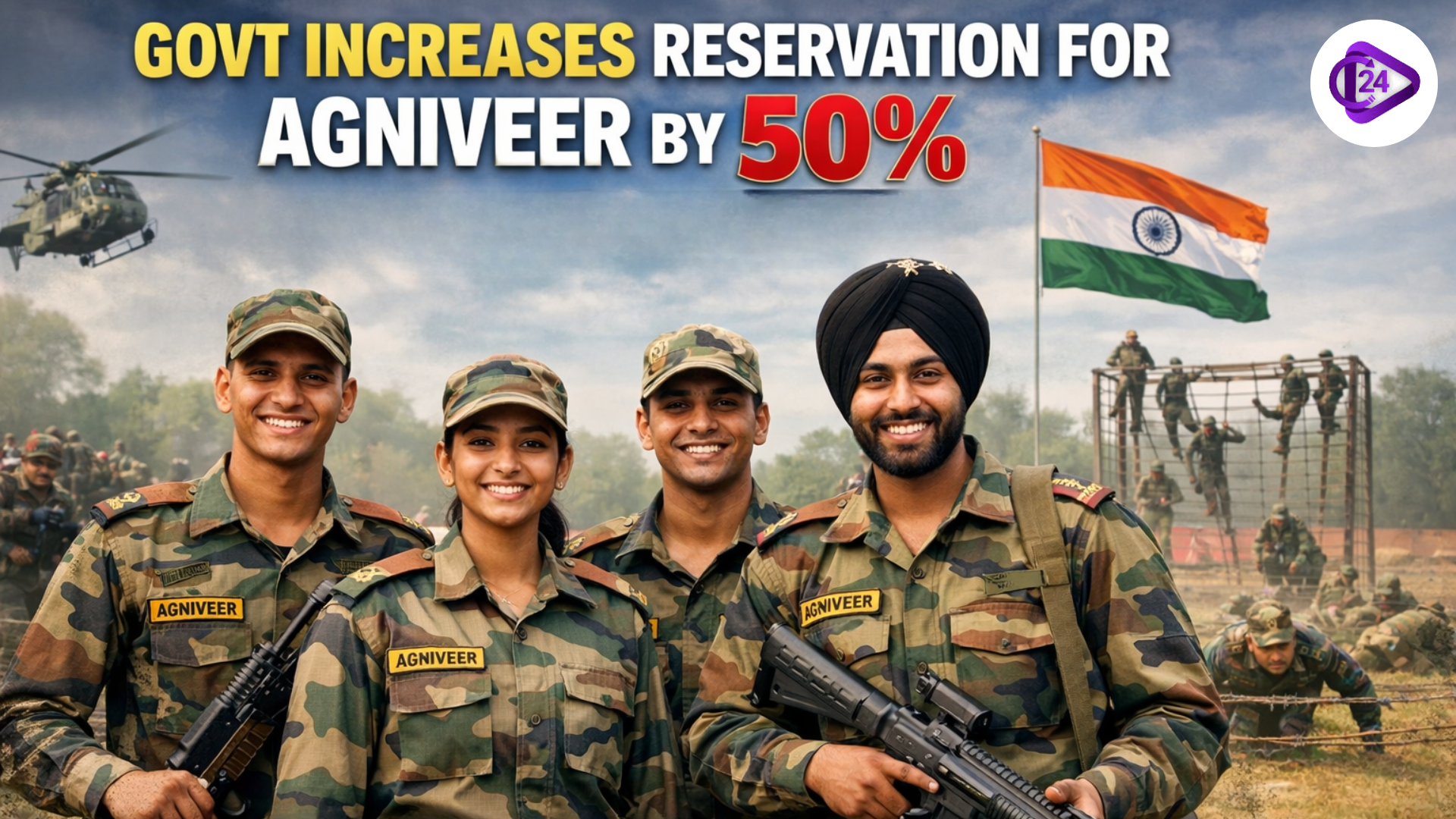 Govt increases the reservation for Agniveer by 50 percent 