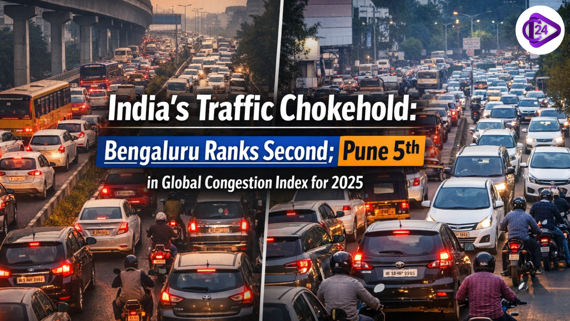 India’s Traffic Chokehold: Bengaluru Ranks Second; Pune 5th in Global Congestion Index for 2025