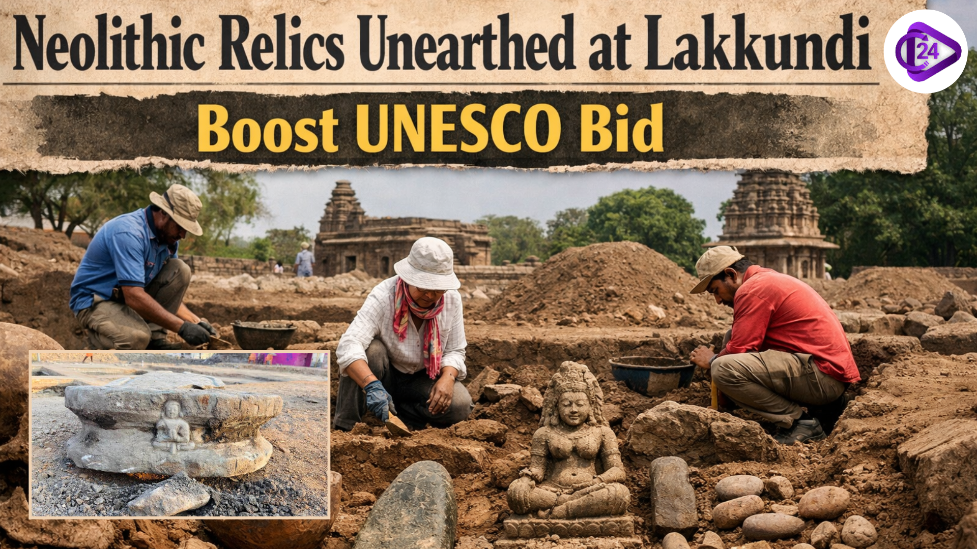 Neolithic Relics Found at Lakkundi Excavation in Karnataka