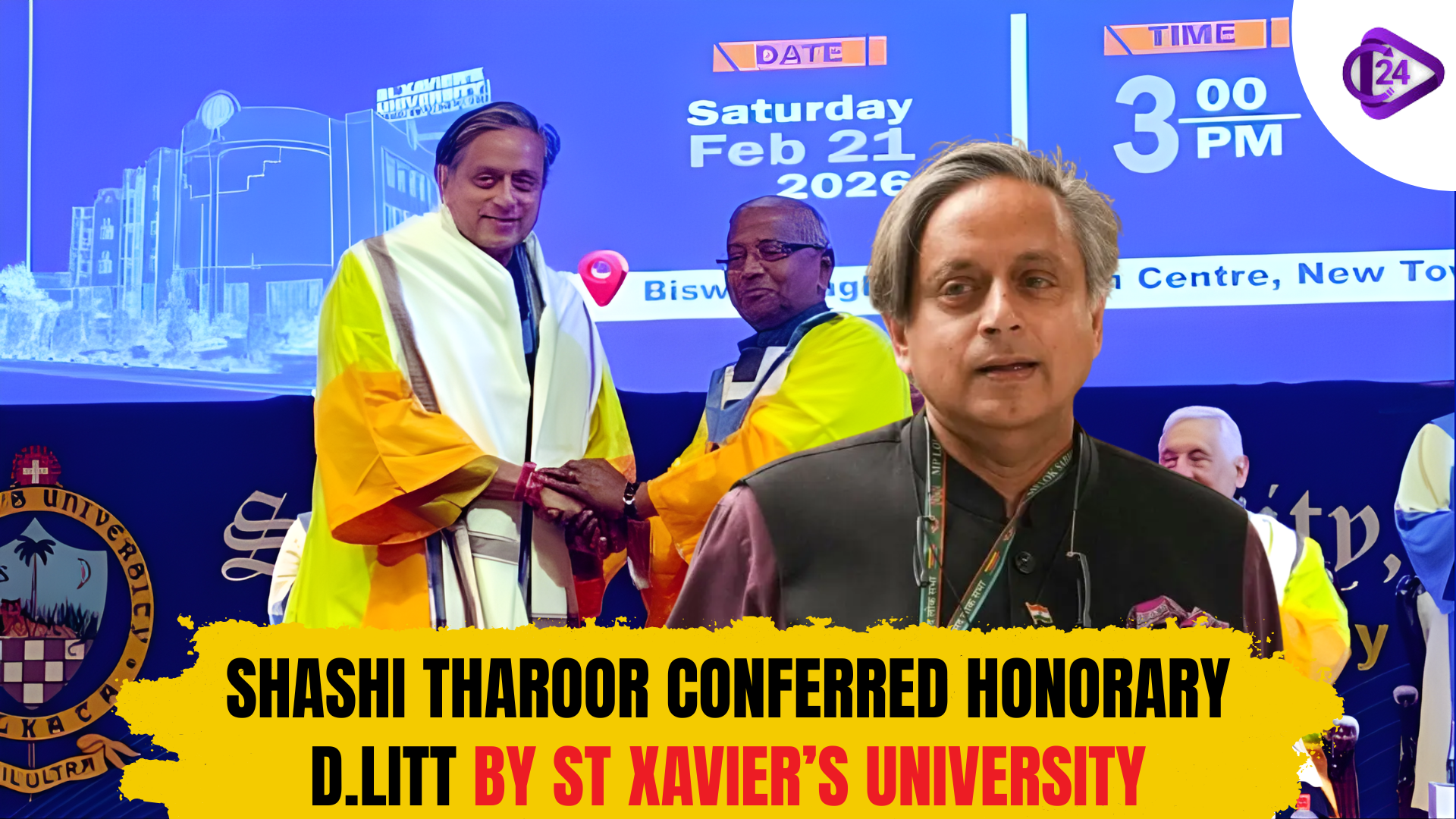 Shashi Tharoor Conferred Honorary D.Litt by St Xavier’s University