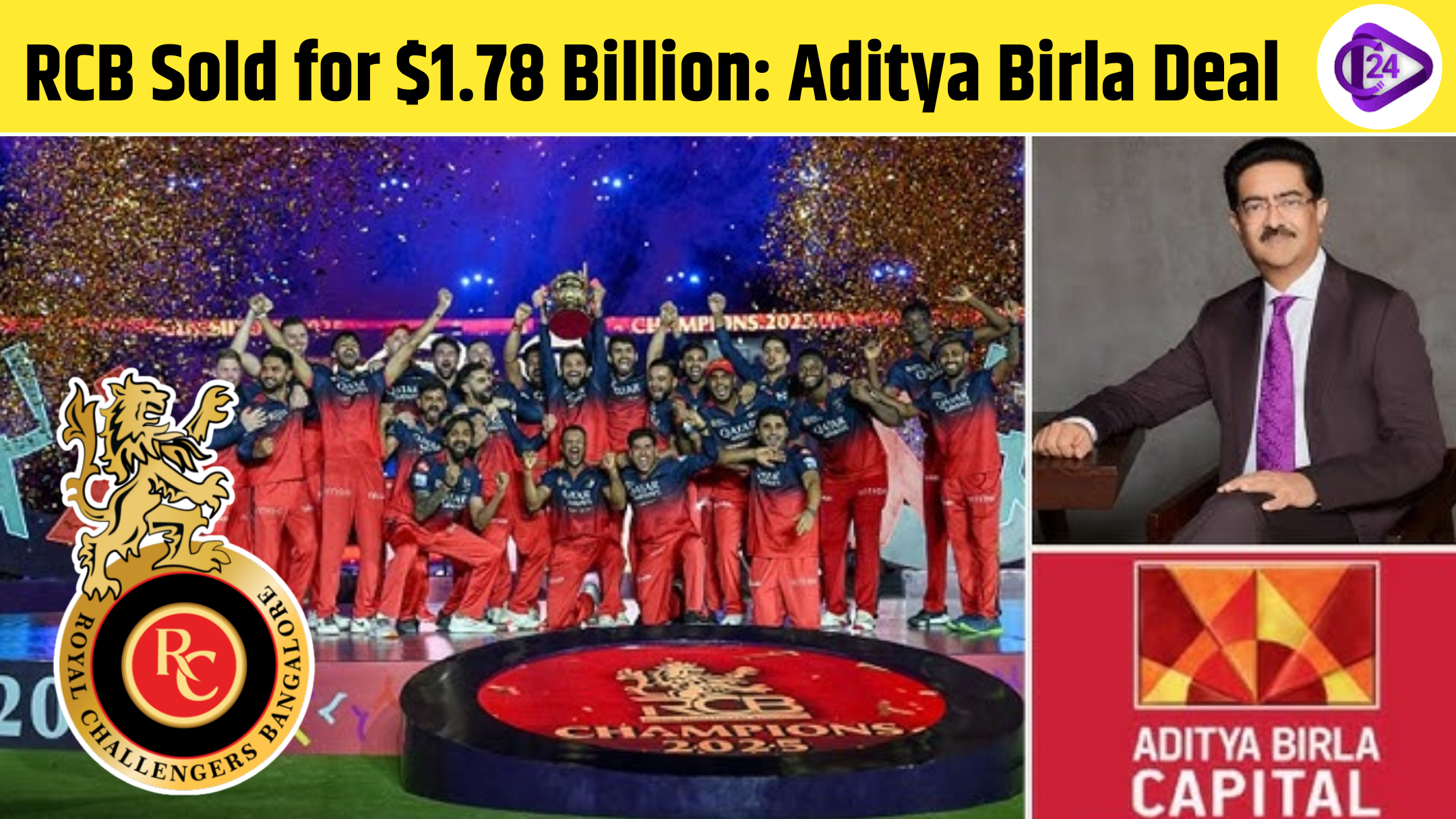 RCB Sold for $1.78 Billion: Aditya Birla Group Deal, IPL Valuation & Business Impact Explained