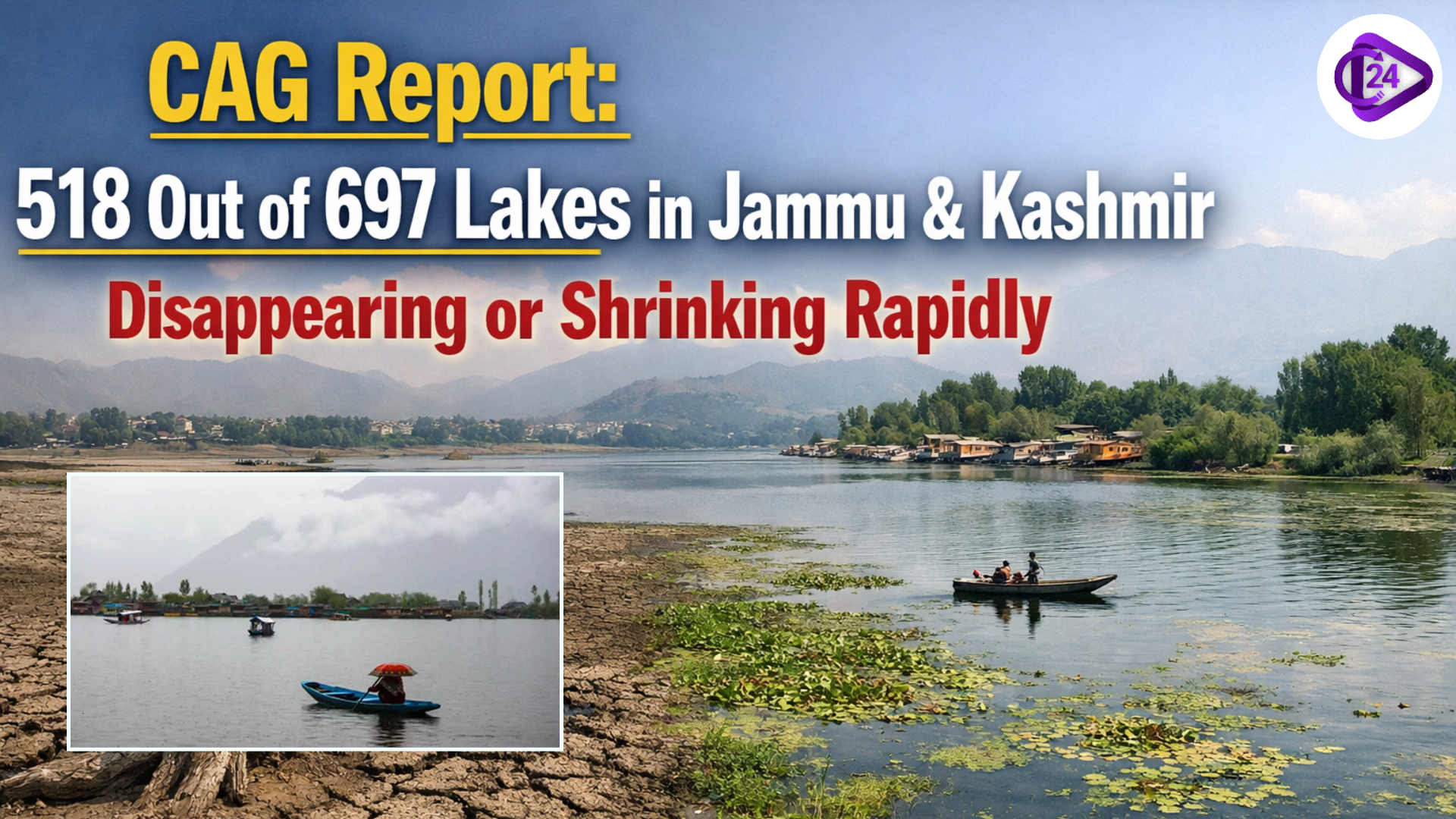 CAG Report: 518 Out of 697 Lakes in Jammu & Kashmir Disappearing or Shrinking Rapidly