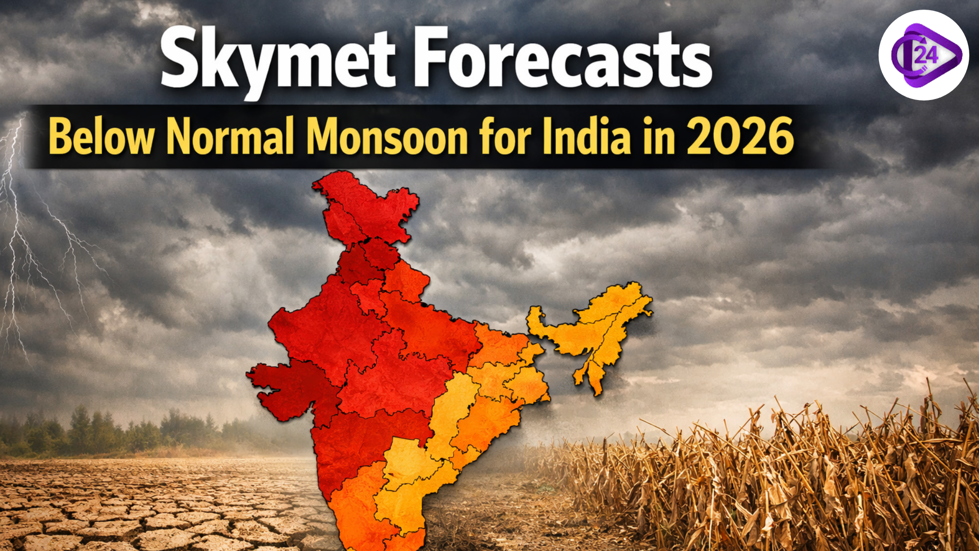 Skymet Forecasts Below Normal Monsoon for India in 2026