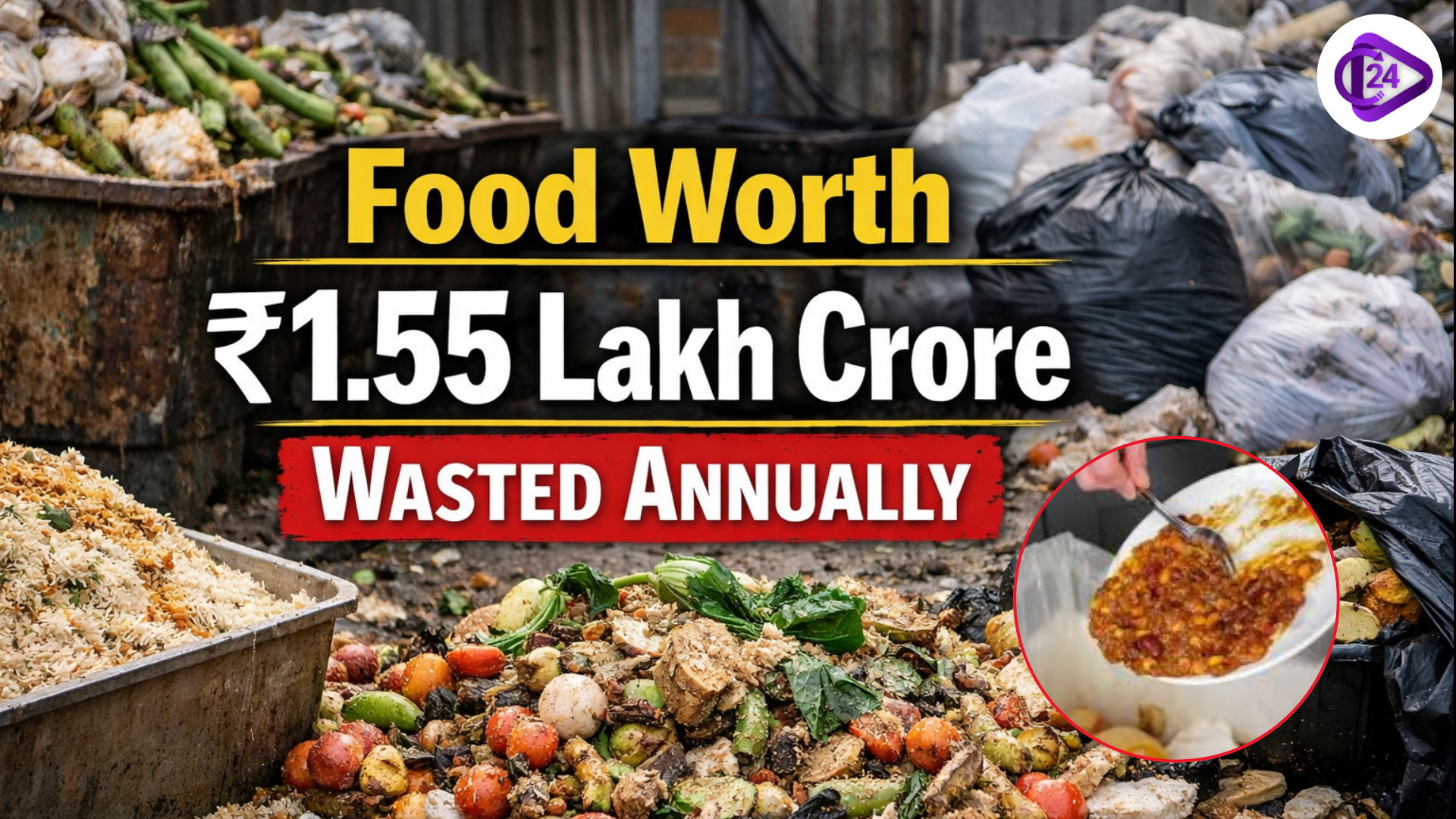 Food Worth ₹1.55 Lakh Crore Wasted Annually