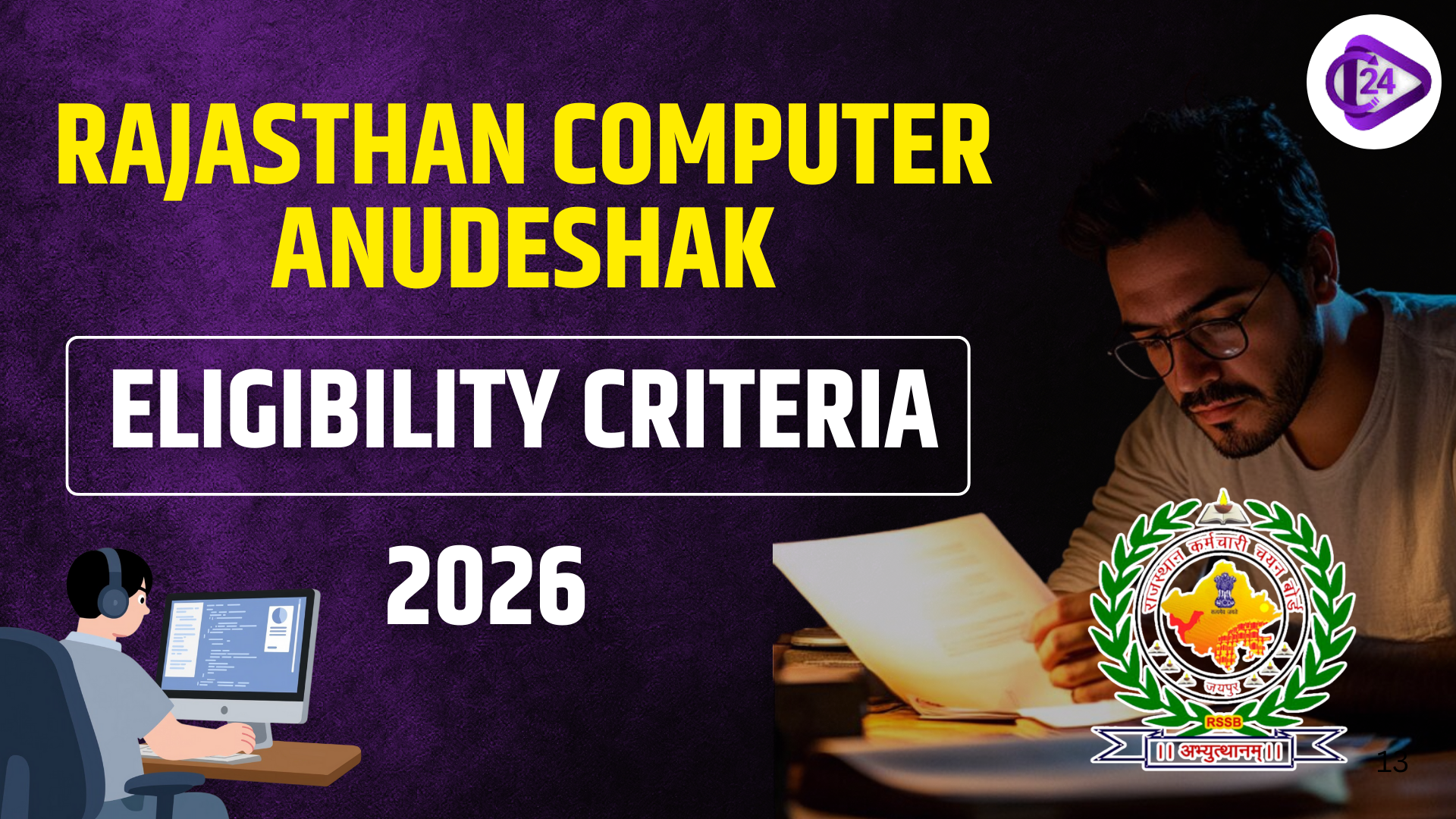 Rajasthan Computer Anudeshak Eligibility 2026