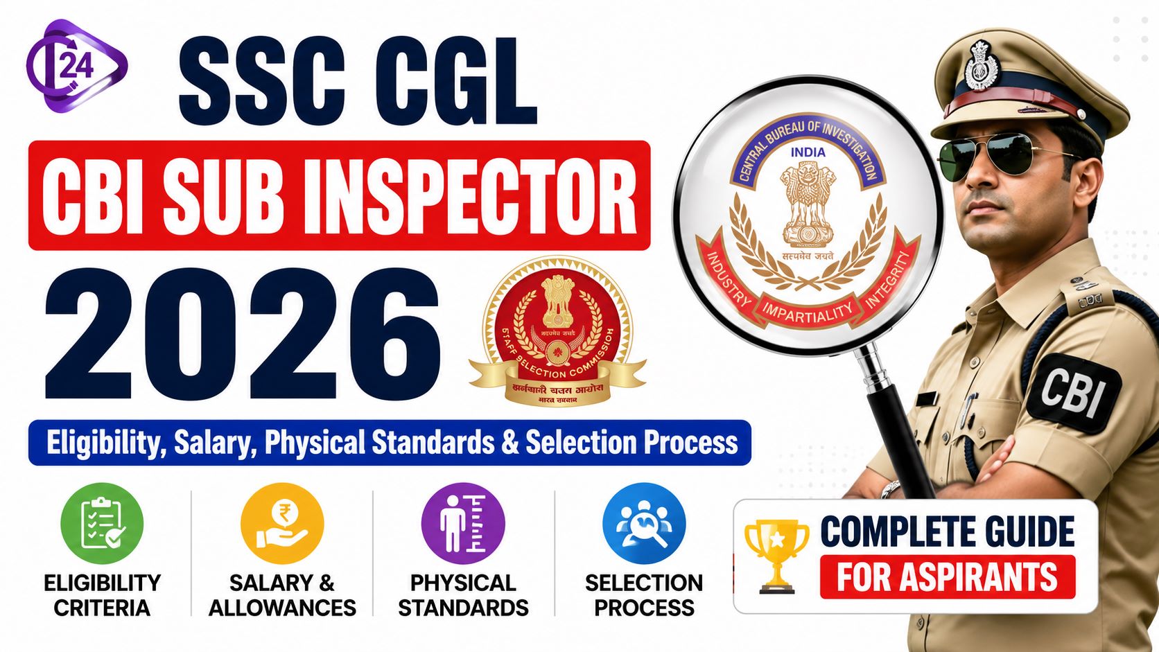 SSC CGL CBI Sub Inspector 2026: Eligibility, Salary, Physical Standards & Selection Process