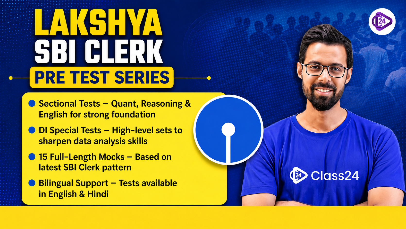 https://www.class24.study/SBI Clerk Test Series
