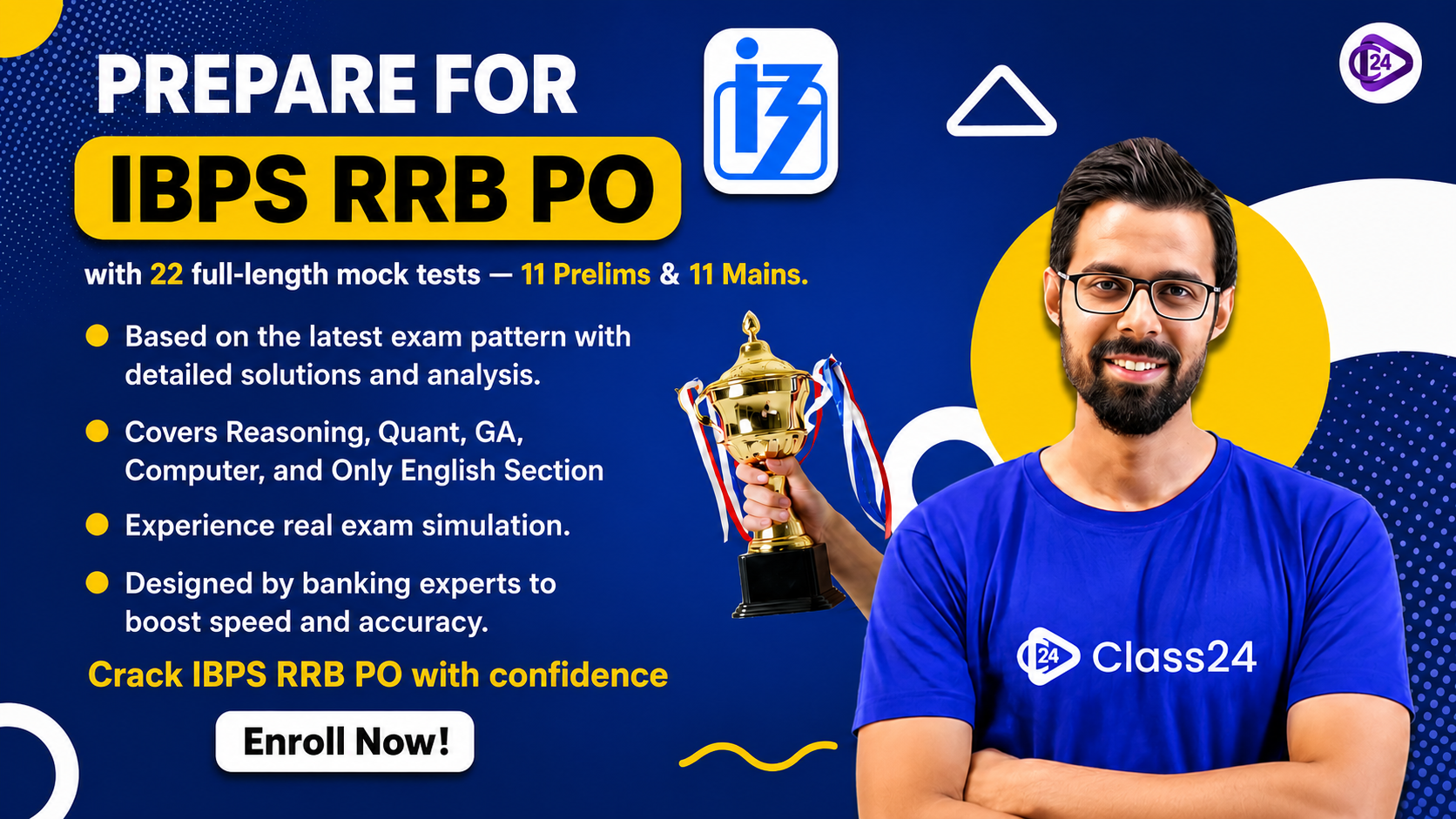 IBPS RRB PO Test Series (Prelims + Mains)