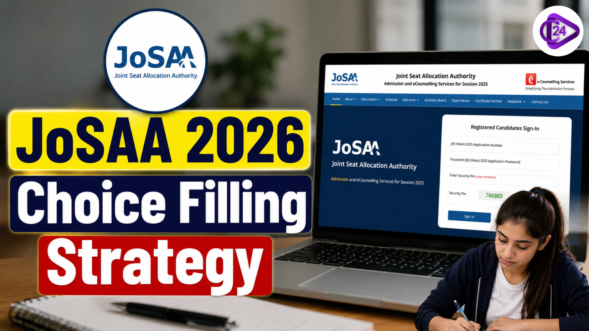 JoSAA 2026 choice filling strategy 