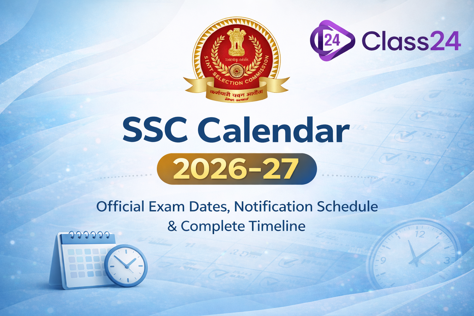 SSC Calendar 2026-27 