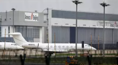 Elon Musk's private jet has landed in Beijing 