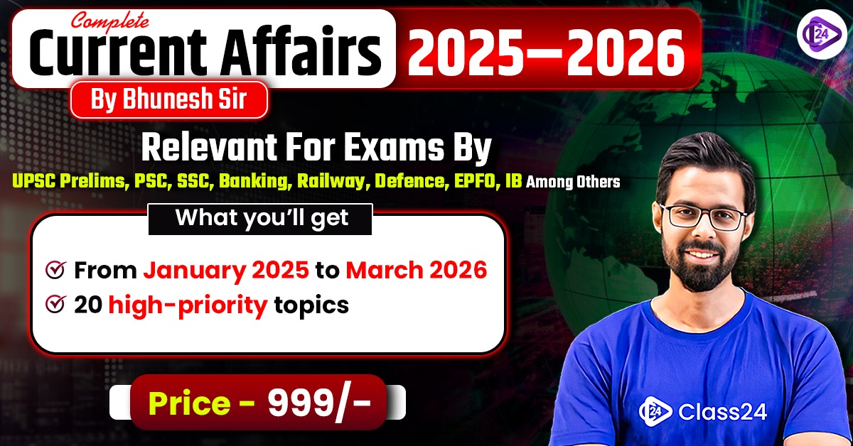 Complete Current Affairs 2025-26 Batch by Bhunesh sir