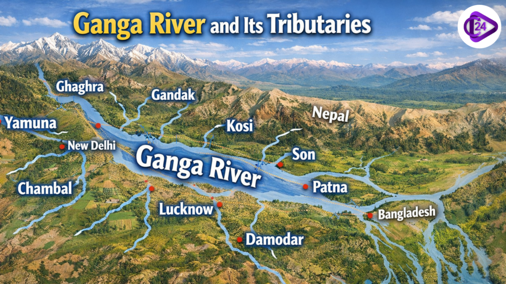 Ganga River map