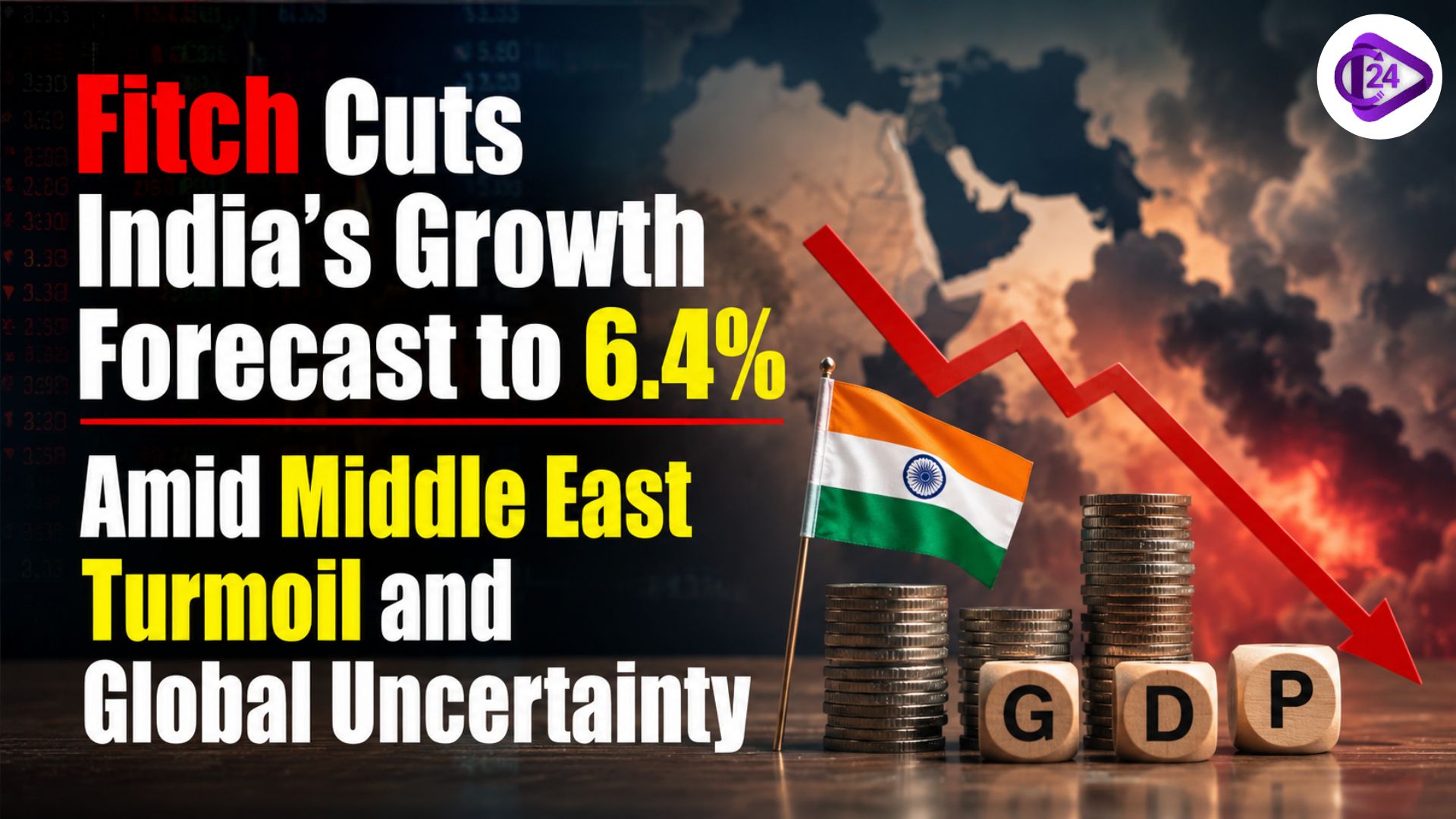 Fitch Cuts India’s Growth Forecast to 6.4% Amid Middle East Turmoil and Global Uncertainty